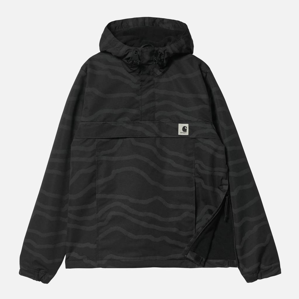 Carhartt WIP Women's Nimbus Pullover Jacket - Deep Freeze Print, Black/Reflective Black商品第1张图片规格展示