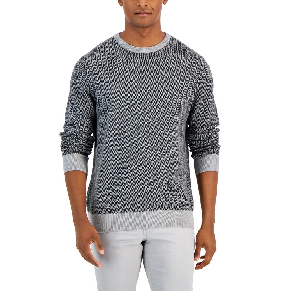 商品Club Room|Men's Herringbone Sweater, Created for Macy's,价格¥125,第2张图片详细描述