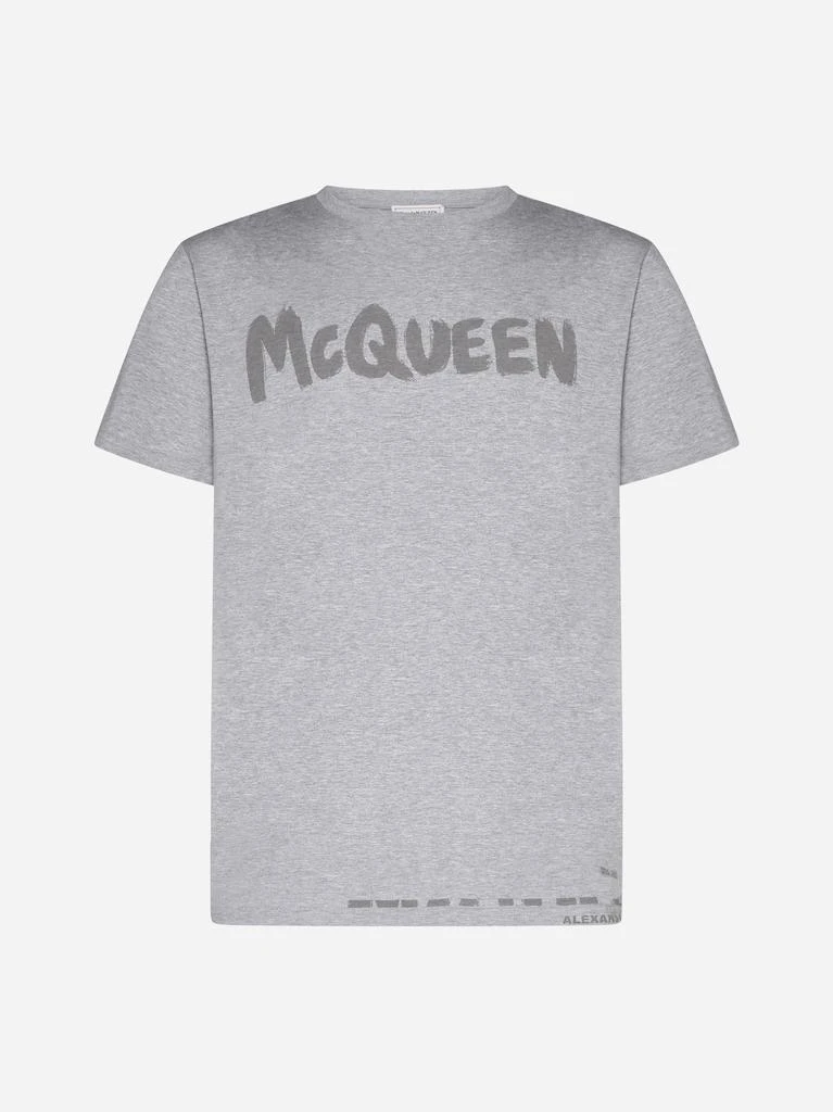 商品Alexander McQueen|Logo cotton t-shirt,价格¥1416,第1张图片