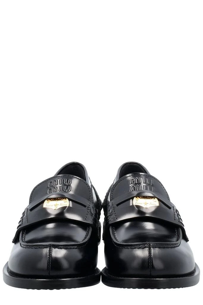 商品Miu Miu|Miu Miu Round Toe Penny Loafers,价格¥7815,第4张图片详细描述