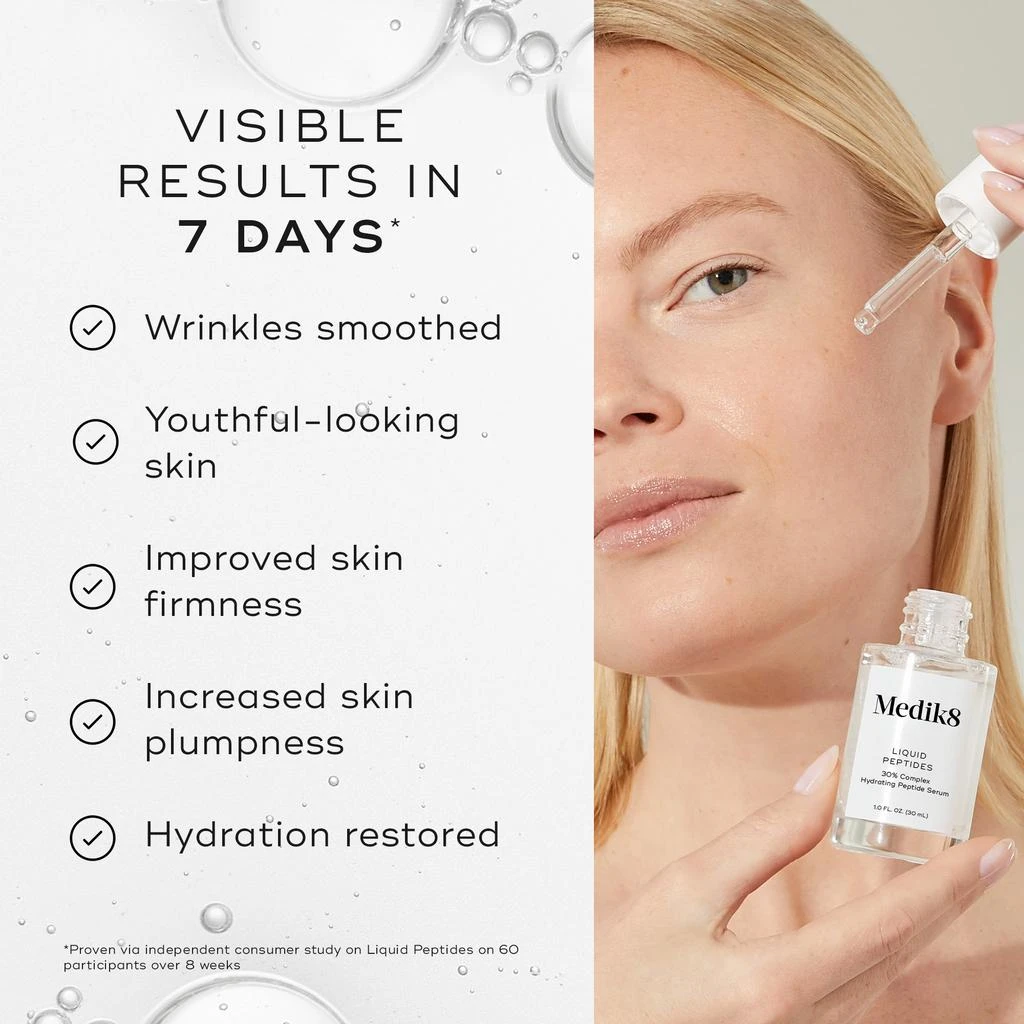 商品Medik8|Medik8 Liquid Peptides Serum 30ml,价格¥548,第2张图片详细描述