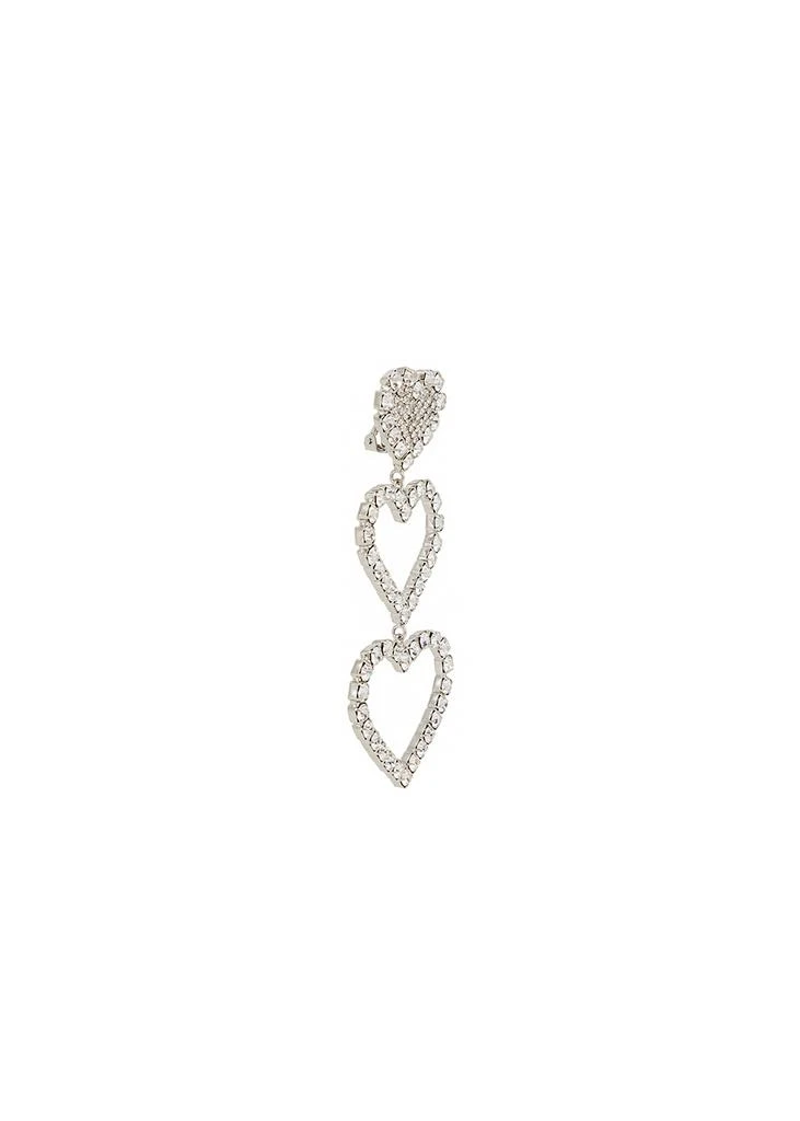 商品Alessandra Rich|Hearts crystal clip-on drop earrings,价格¥1957,第3张图片详细描述