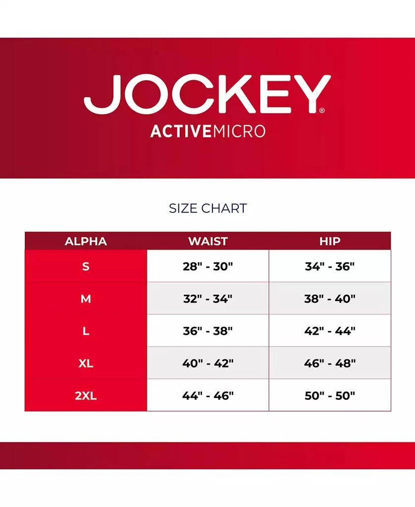 商品Jockey|3-Pack Active Microfiber 5" Boxer Briefs,价格¥268,第5张图片详细描述