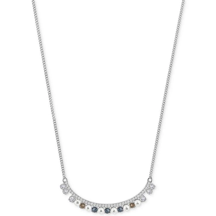 商品Swarovski|Silver-Tone Imitation Pearl and Crystal Collar Necklace,价格¥744,第1张图片