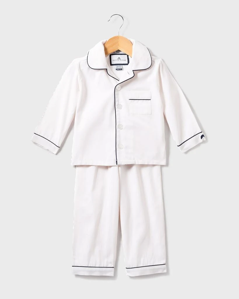 商品Petite Plume|Solid Pajama Set w/ Contrast Piping, Size 6M-14,价格¥448,第1张图片