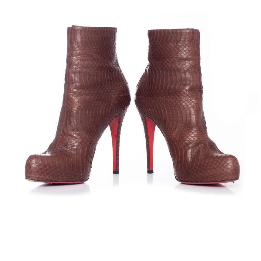 商品[二手商品] Christian Louboutin|snakeskin platform boots,价格¥6100,第3张图片详细描述