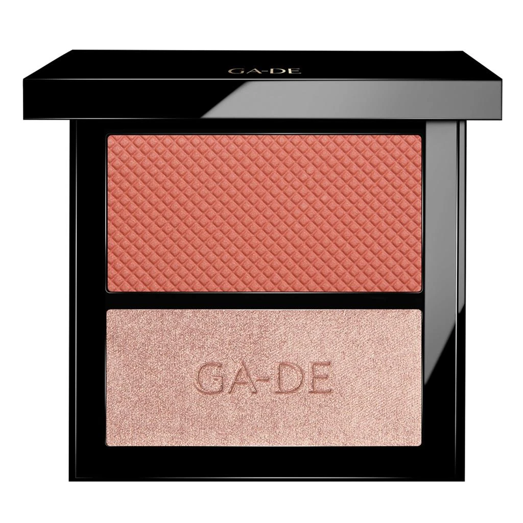 商品GA-DE|Velveteen Blush and Shimmer Duet - 48 Peach and Glow by  for Women - 0.26 oz Blush,价格¥242,第1张图片