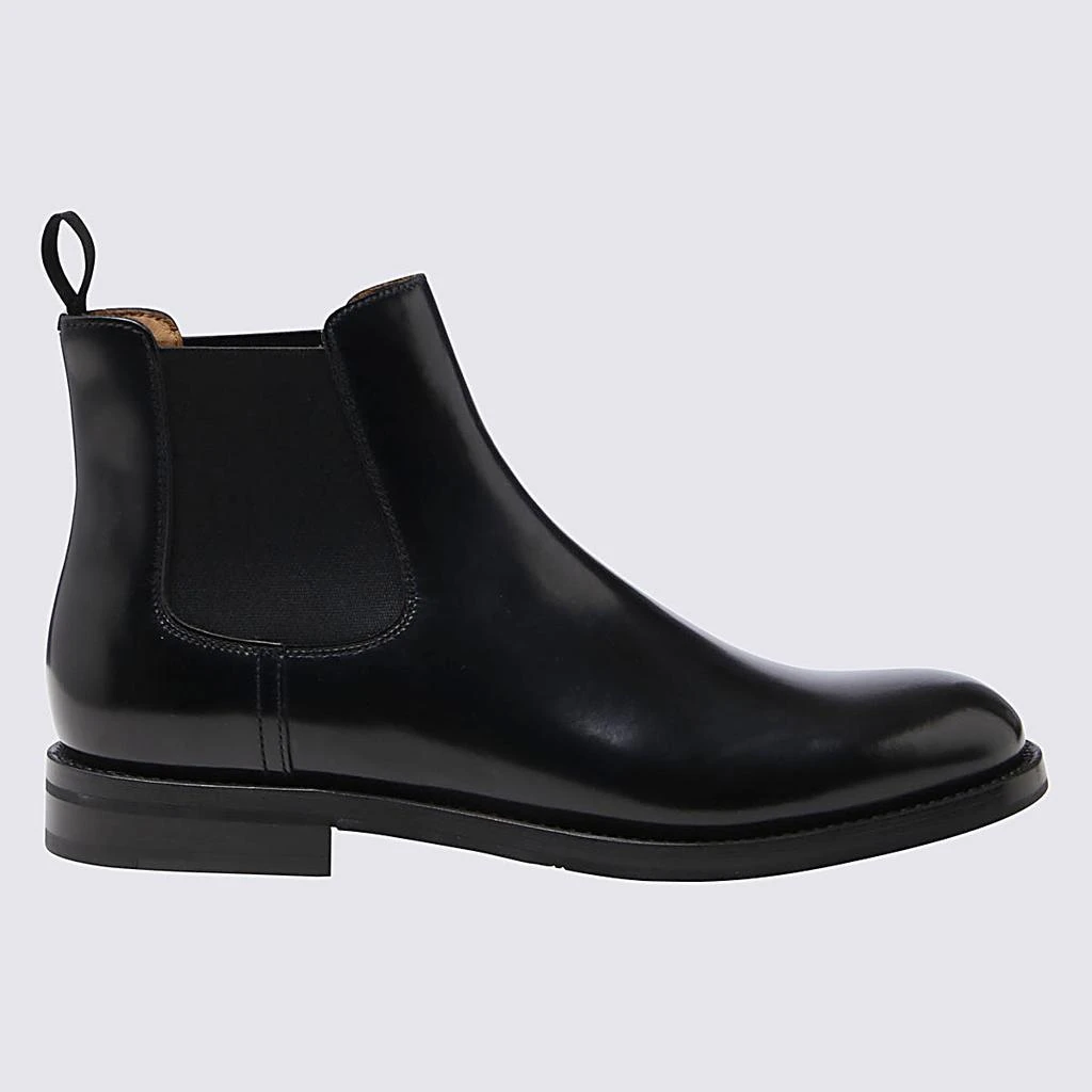 商品Church's|CHURCH'S BLACK LEATHER MONMOUTH CHELSEA BOOTS,价格¥4282,第1张图片