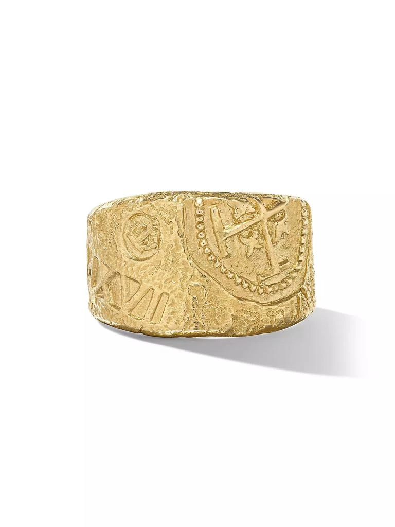 商品David Yurman|Shipwreck Signet Ring in 18K Yellow Gold, 24MM,价格¥42705,第3张图片详细描述