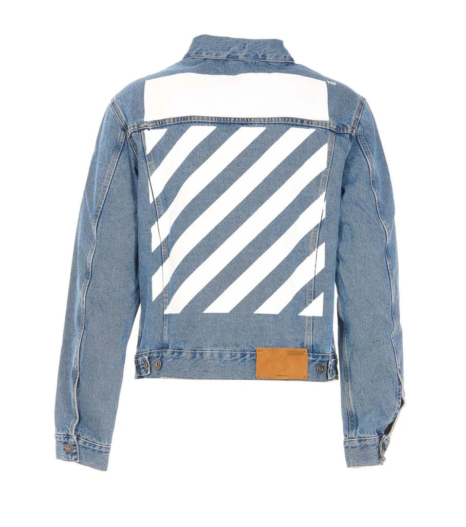 商品Off-White|Off-White Diagonal Logo Denim Jacket,价格¥3983,第2张图片详细描述