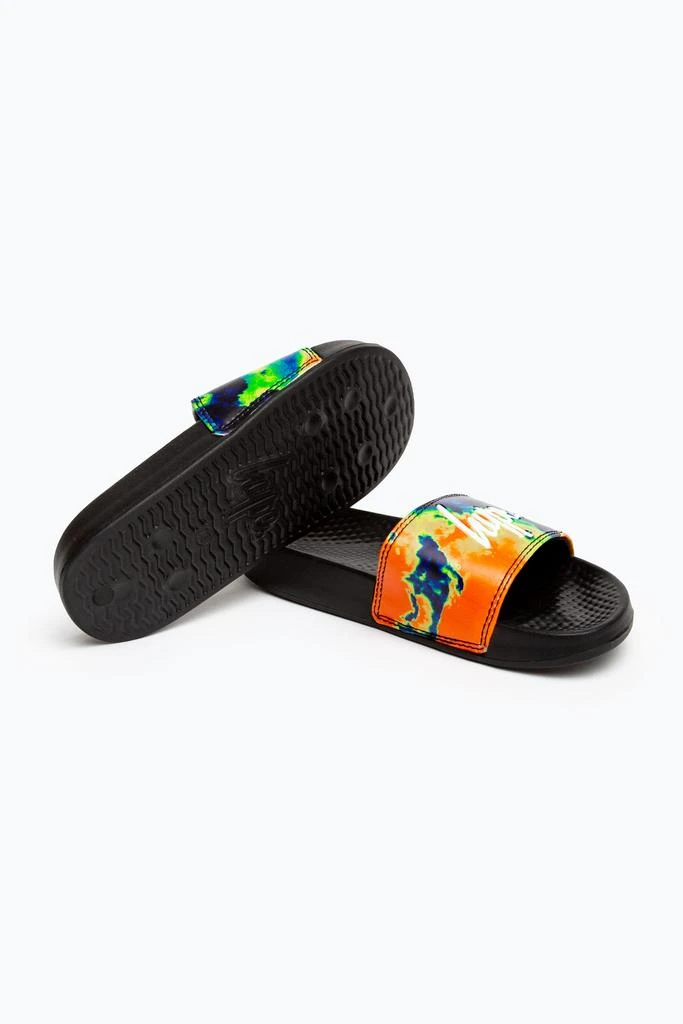 商品HYPE FOOTWEAR|HYPE KIDS UNISEX MULTI HEAT CLOUDS SCRIPT SLIDERS,价格¥47,第3张图片详细描述