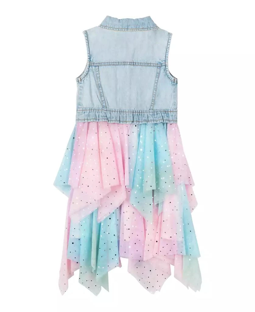 商品Rare Editions|Toddler & Little Girls Denim Vest Topper Dress,价格¥82,第2张图片详细描述