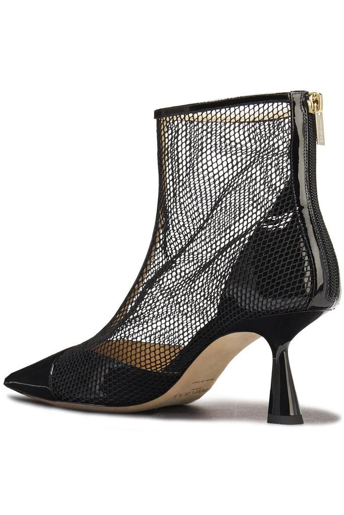 商品Jimmy Choo|Kix 65 mesh and patent-leather ankle boots,价格¥4724,第3张图片详细描述