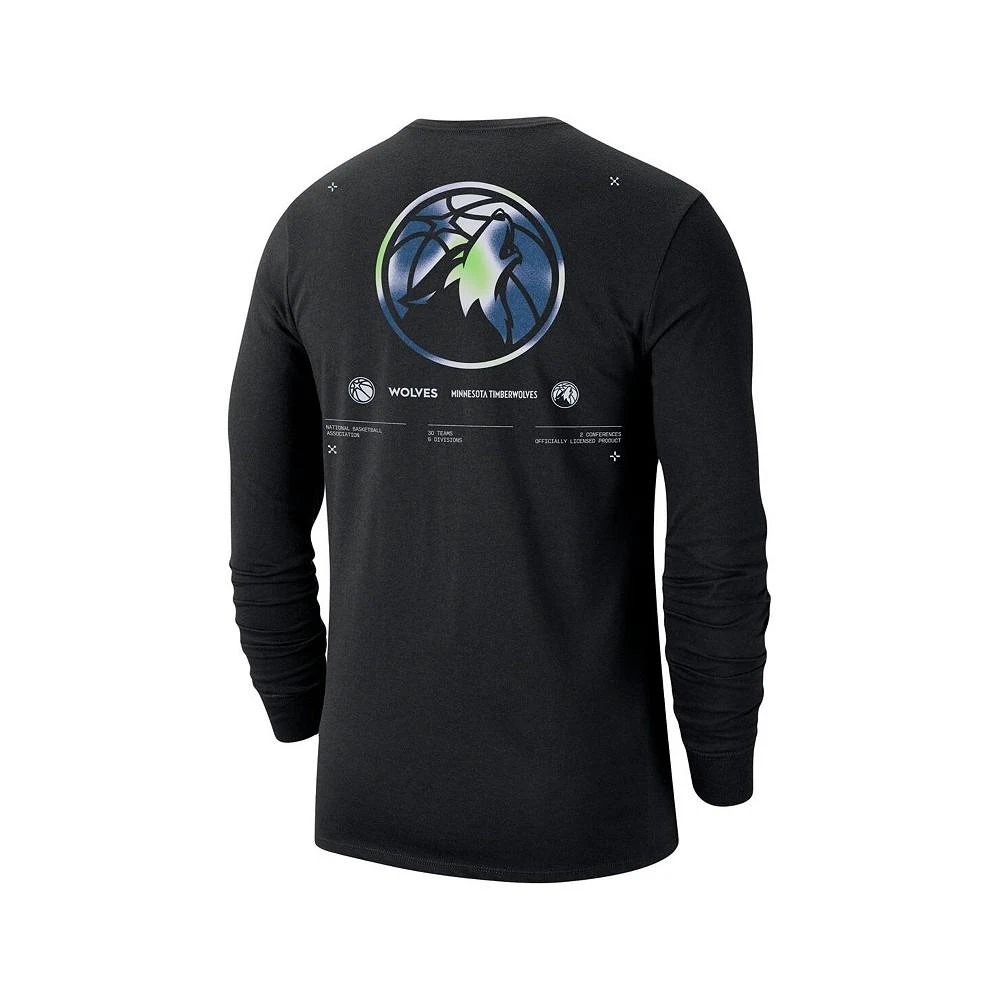 商品NIKE|Men's Black Minnesota Timberwolves Essential Air Traffic Control Long Sleeve T-shirt,价格¥314,第3张图片详细描述