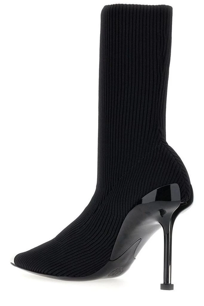 商品Alexander McQueen|Alexander McQueen Slash Pointed-Toe Ankle Boots,价格¥5017,第3张图片详细描述