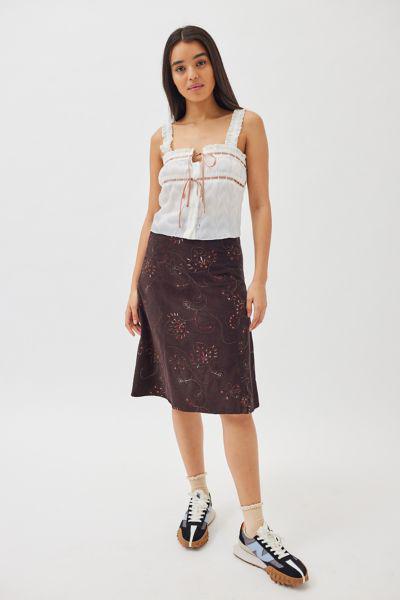Urban Renewal Remnants Floral Embellished Midi Skirt商品第1张图片规格展示