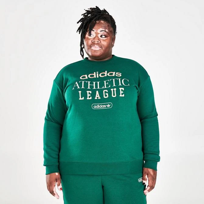 商品Adidas|Women's adidas Originals Retro Luxury Crewneck Sweatshirt (Plus Size),价格¥305,第1张图片