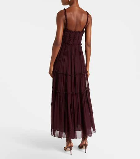 商品Ulla Johnson|Talitha ruffled silk chiffon midi dress,价格¥16501,第3张图片详细描述