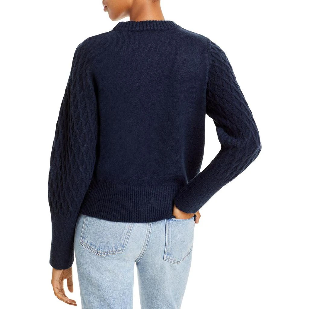 商品AQUA|Aqua Womens Cable Knit Crewneck Pullover Sweater,价格¥76,第2张图片详细描述