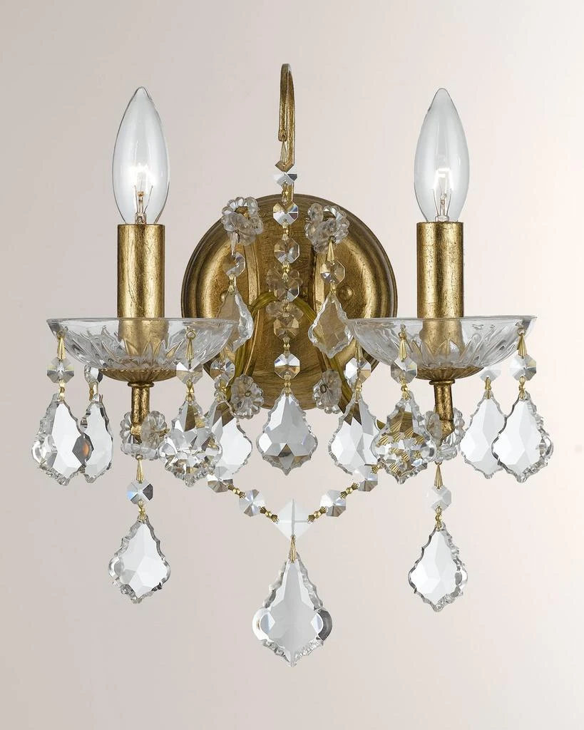 商品Swarovski|Crystorama Filmore Two-Light Elements Crystal Gold Sconce,价格¥7293,第1张图片