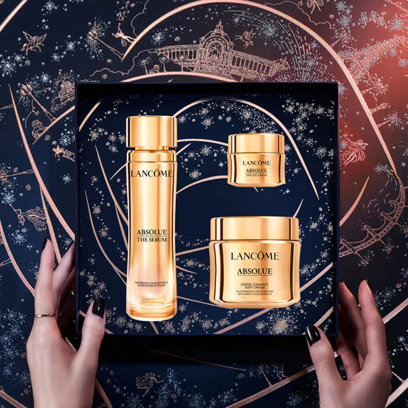【预售12月18号后发出】Lancome兰蔻圣诞菁纯系列礼品套装 面霜60ml 轻润版+眼霜20ml+精华凝乳30ml 商品