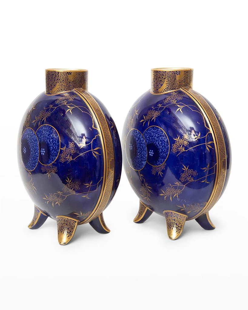 商品Devonia Antiques|Large Cobalt Flo Blue Willow Moon Vases,价格¥46856,第3张图片详细描述