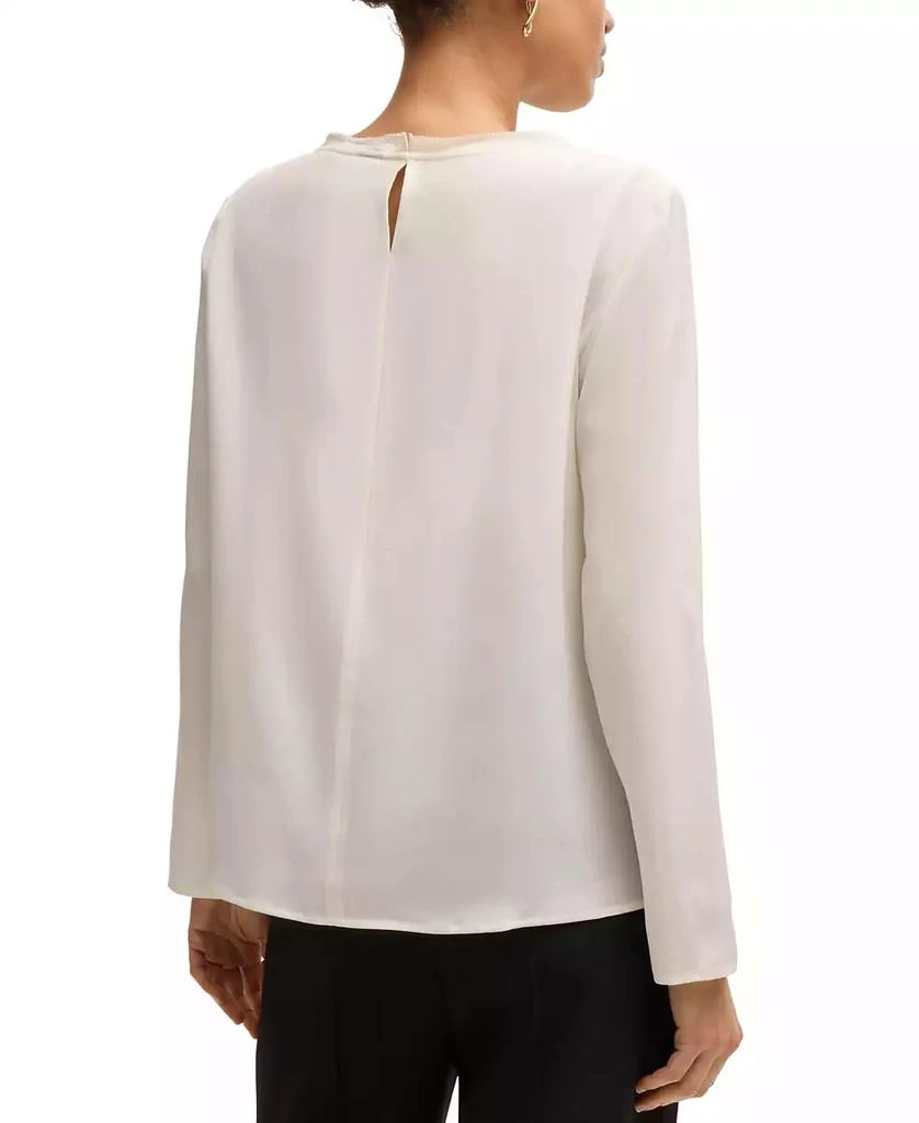 商品Hugo Boss|Women's Pleated Front Long-Sleeved Blouse,价格¥1220,第3张图片详细描述