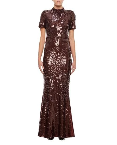 商品Self Portrait|Brown Sequin Maxi Dress,价格¥3064,第1张图片