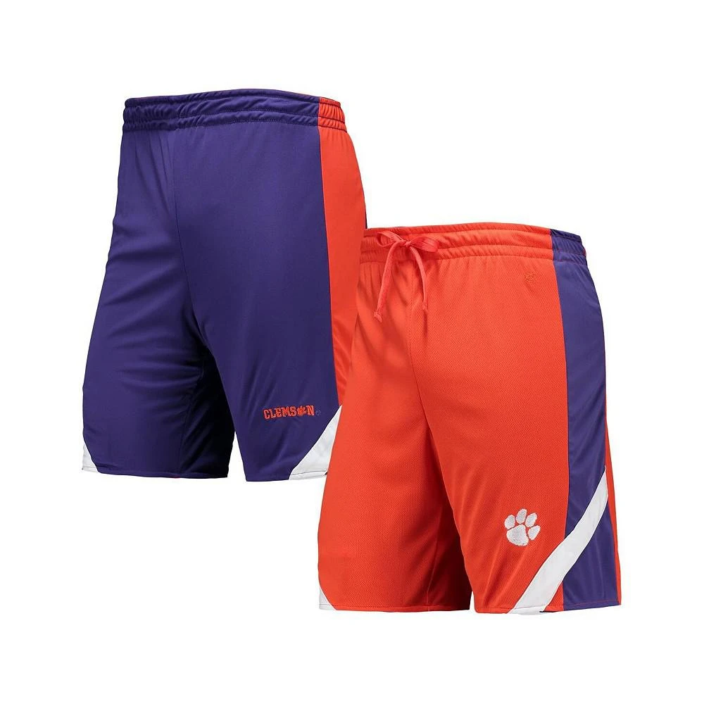 商品Colosseum|Men's Orange and Purple Clemson Tigers Am I Wrong Reversible Shorts,价格¥269,第1张图片
