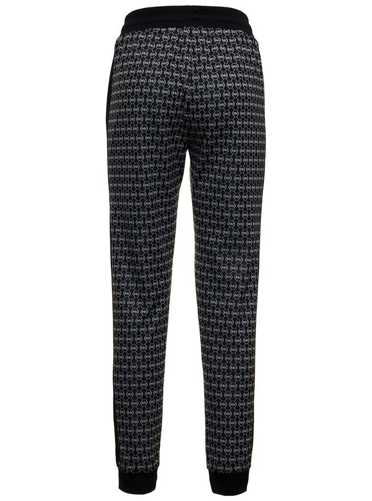 商品Michael Kors|Black Recycled Fabric Joggers with allover Logo Print,价格¥802,第4张图片详细描述