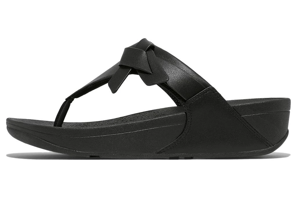 商品FitFlop|Lulu Folded-Knot Leather Toe-Post Sandals,价格¥501,第4张图片详细描述