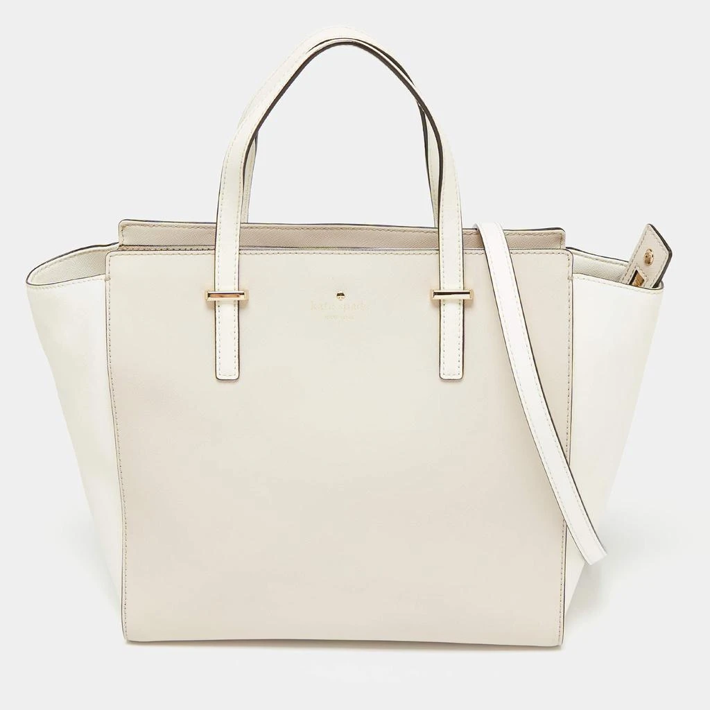 商品[二手商品] Kate Spade|Kate Spade White/Beige Leather Cedar Street Hayden Tote,价格¥1315,第1张图片
