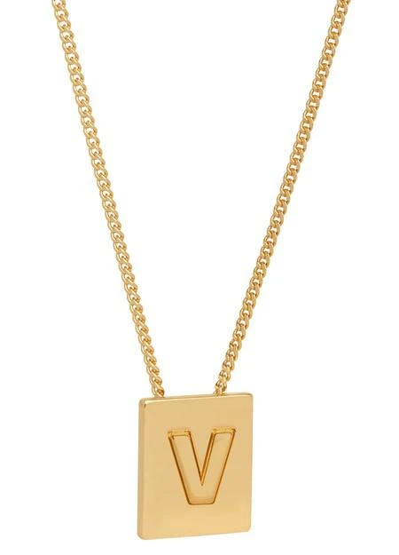 商品Celine|Alphabet金色饰面字母V黄铜项链,价格¥3721,第1张图片