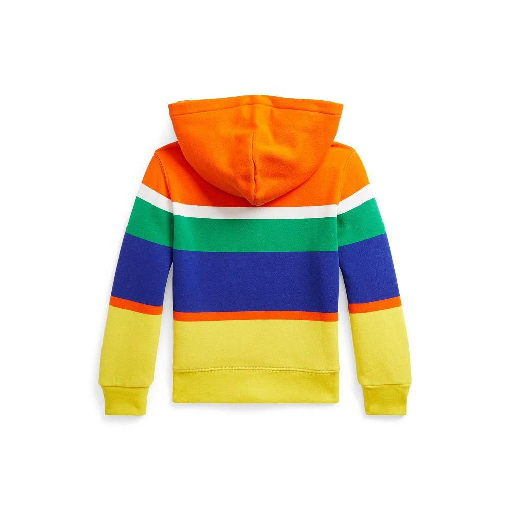 商品Ralph Lauren|Toddler and Little Boys Logo Striped Fleece Hoodie,价格¥335,第2张图片详细描述