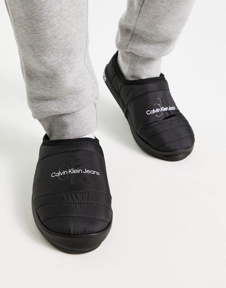 Calvin Klein Jeans puffer slipper in black商品第3张图片规格展示