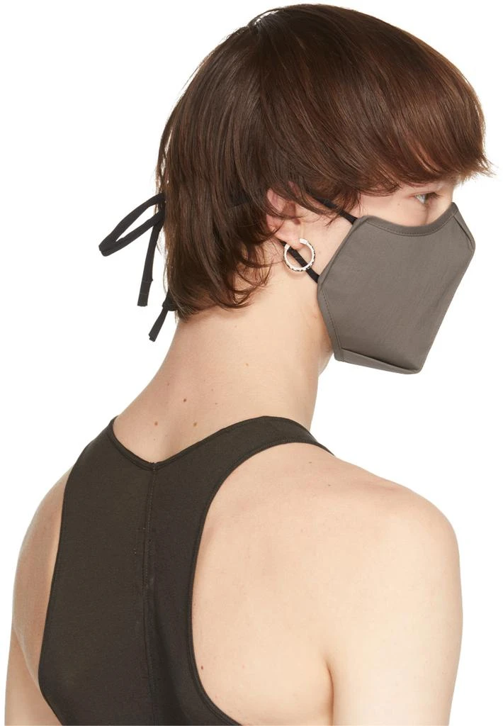 商品Rick Owens|Grey Cotton Face Mask,价格¥199,第3张图片详细描述