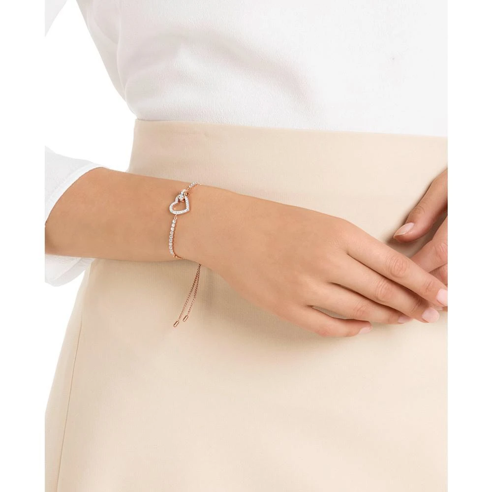 商品Swarovski|Rose Gold-Tone Crystal Heart & Circle Slider Bracelet,价格¥881,第3张图片详细描述