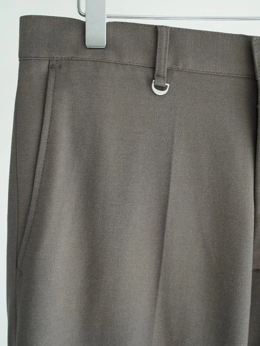 商品LIEU HOMME|SEMI WIDE FIT SET UP SLACKS CHARCOAL,价格¥529,第3张图片详细描述