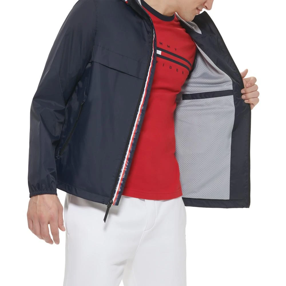 商品Tommy Hilfiger|Men's Stretch Hooded Zip-Front Rain Jacket,价格¥460,第4张图片详细描述