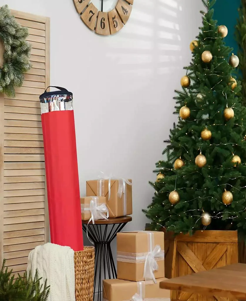 商品Northlight|41" Clear Zip Up Christmas Gift Wrap Storage Tube Bag, Holds 15-20 Rolls,价格¥186,第3张图片详细描述