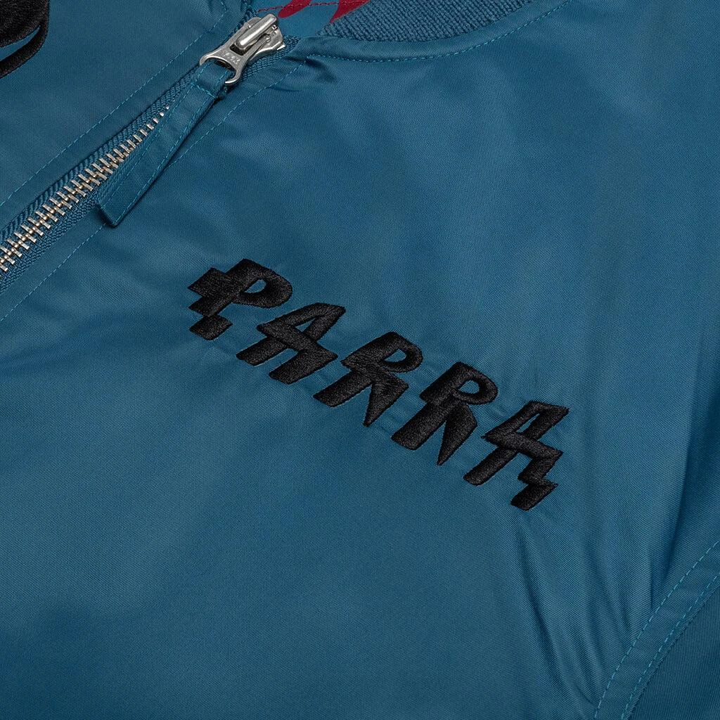 商品By Parra|Stacked Pets Varsity Jacket - Teal,价格¥2153,第4张图片详细描述
