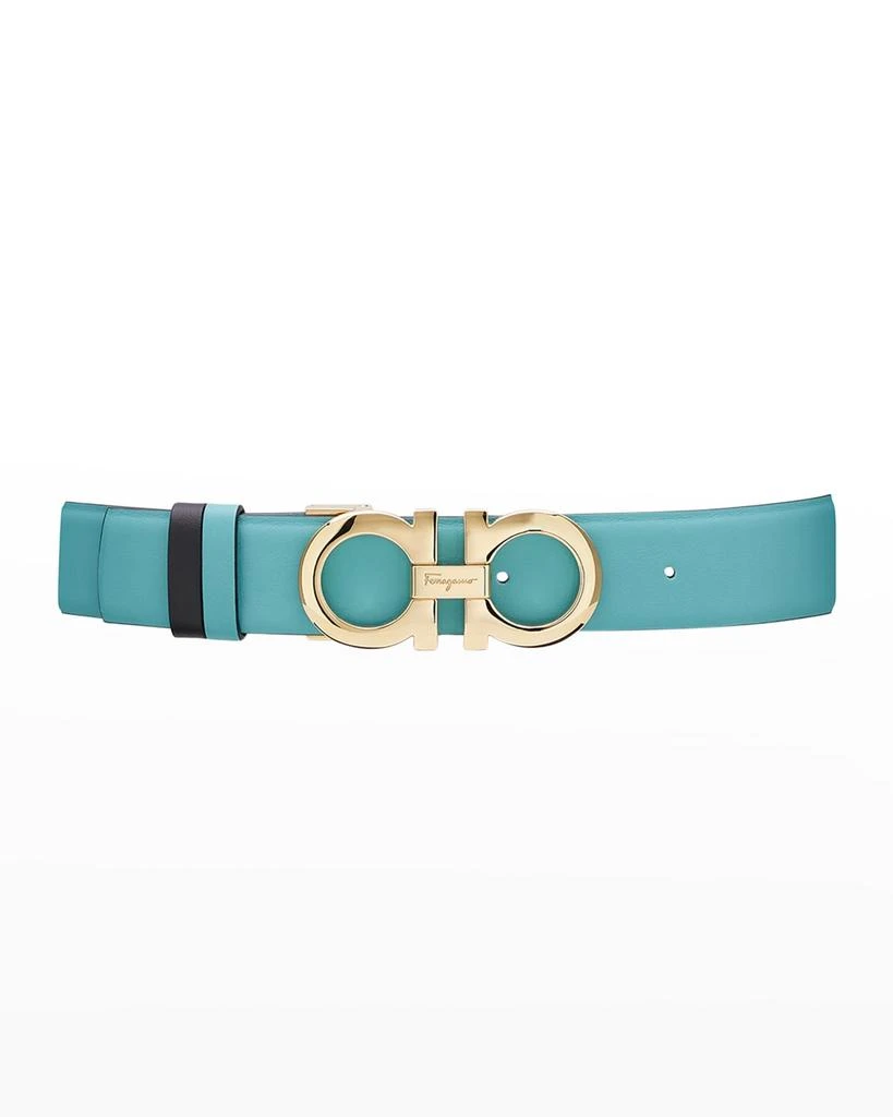 商品Salvatore Ferragamo|Gancini Bicolor Leather Belt,价格¥2083,第1张图片