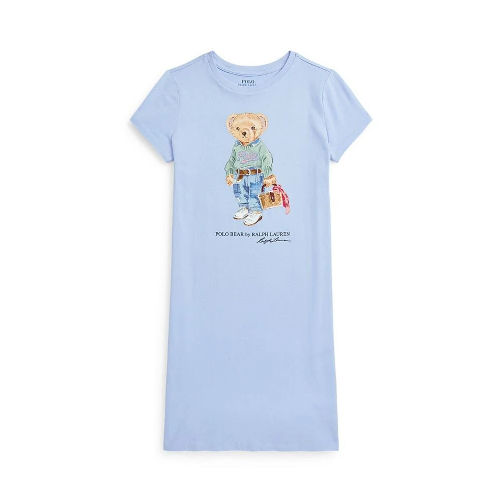 商品Ralph Lauren|Big Girls Polo Bear Jersey T-shirt Dress,价格¥170,第1张图片