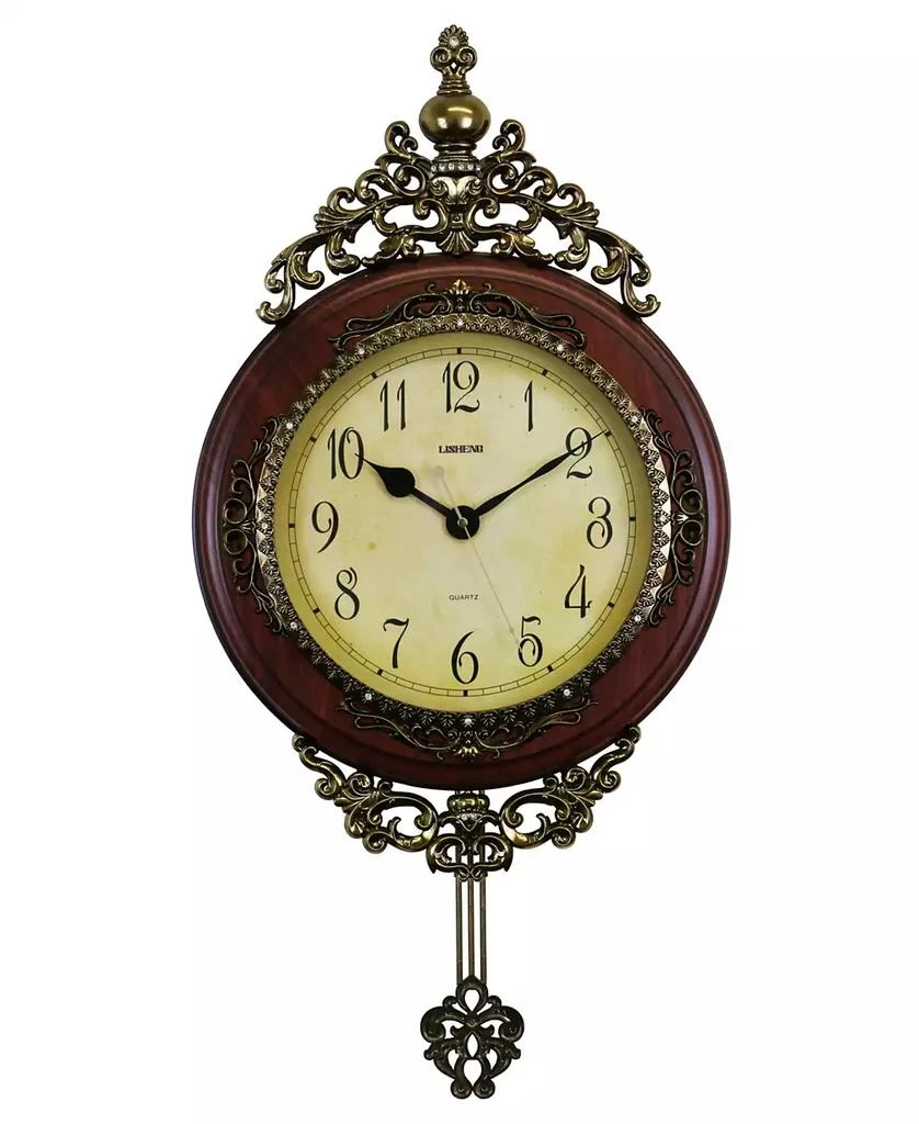 商品Three Star|Wall Clock with Pendulum,价格¥1008,第1张图片
