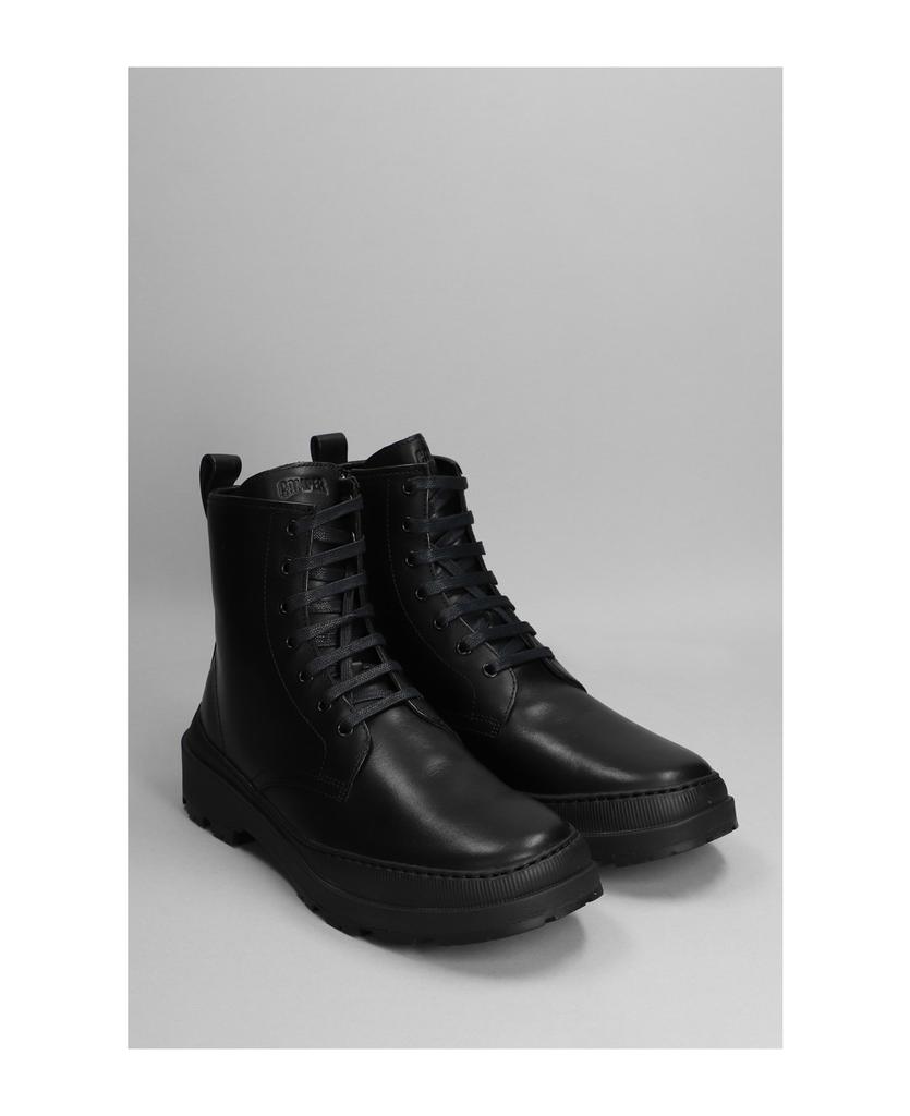 Brutus Combat Boots In Black Leather商品第2张图片规格展示