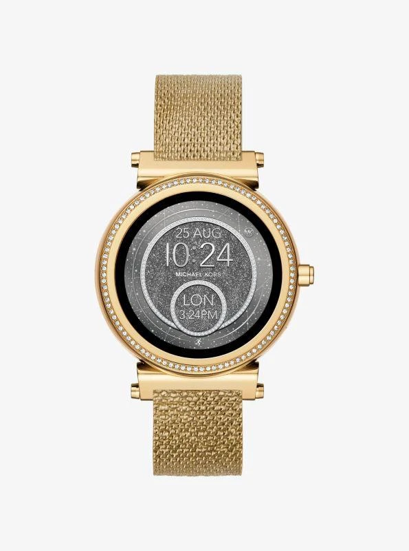 商品Michael Kors|Gen 3 Sofie Gold-Tone Smartwatch Strap,价格¥720,第2张图片详细描述