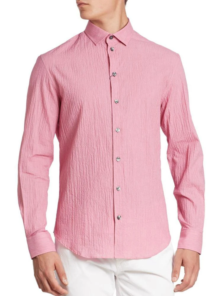 商品Armani|Seersucker Stretch Sport Shirt,价格¥686,第1张图片