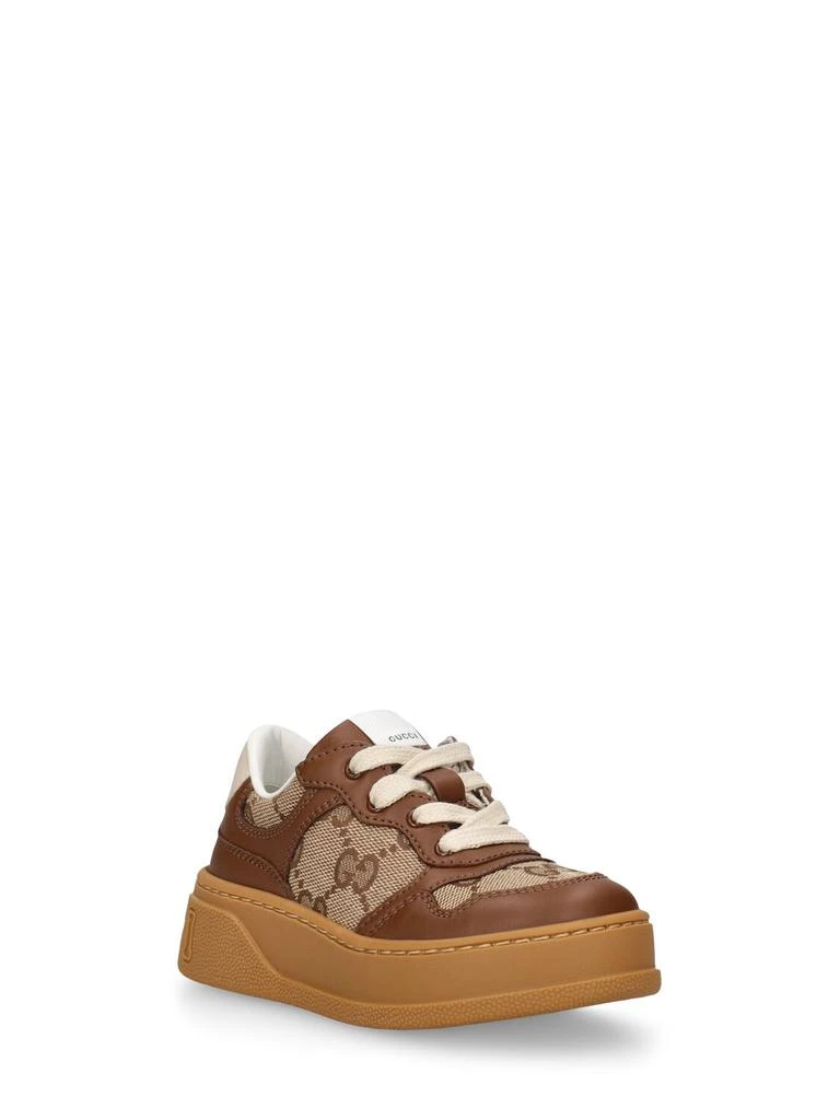 商品Gucci|Gg Canvas & Leather Sneakers,价格¥3651,第2张图片详细描述