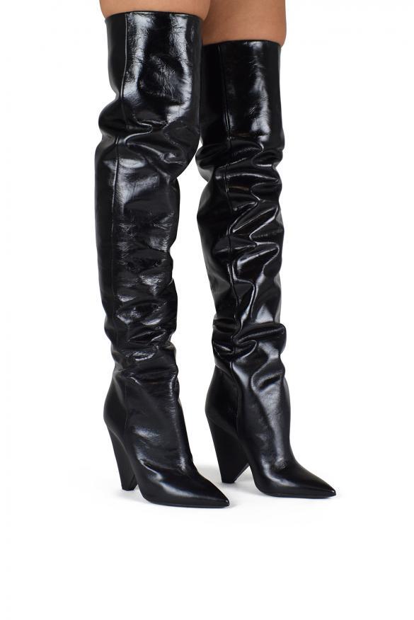 商品Yves Saint Laurent|Niki 105 over-the-knee boots - Shoe size: 36,价格¥4746,第4张图片详细描述