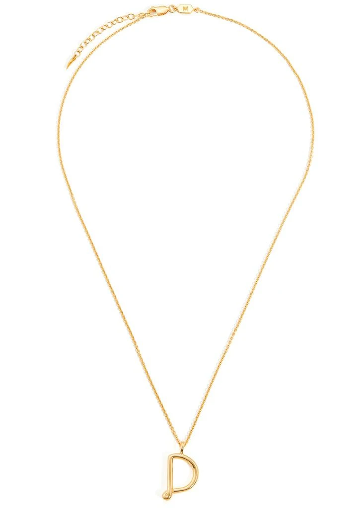 商品Missoma|D initial 18kt gold-plated necklace,价格¥1279,第1张图片